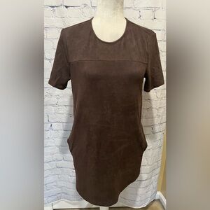 Chloe K taupe “suede” dress Medium
